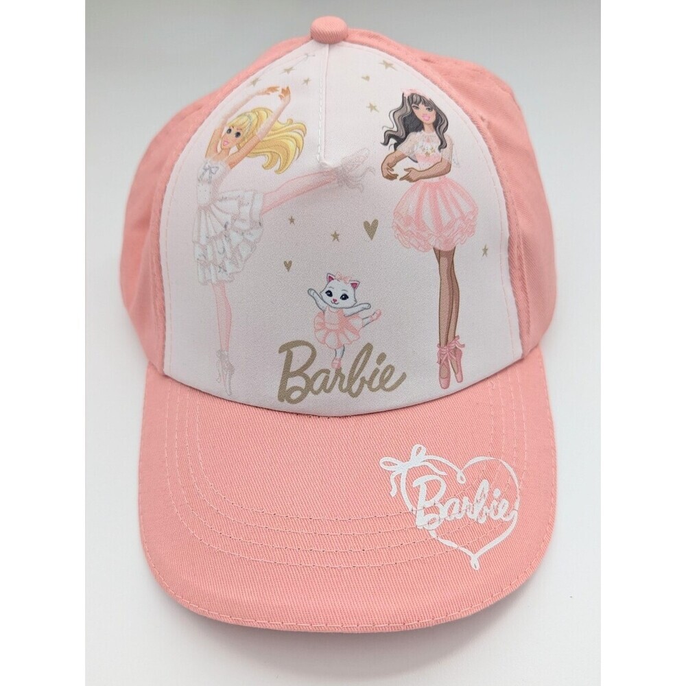 NWT Barbie Kids (Age 3+) Peach Colored Adjustable Ballerina Baseball Cap/Sunhat